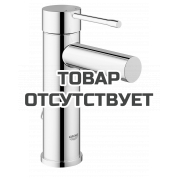 Смеситель для раковины GROHE Essence с цепочкой и низким изливом, хром 