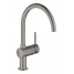Смеситель для кухонной мойки GROHE Minta с поворотным C-изливом, темный графит матовый 