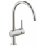 Смеситель для кухонной мойки GROHE Minta с поворотным C-изливом, суперсталь 