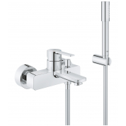 Смеситель для ванны GROHE Lineare с душевым гарнитуром, хром 