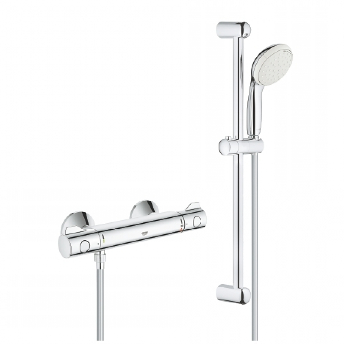 Термостат для душа GROHE Grohtherm 800 с душевым гарнитуром и штангой 60 см, хром 