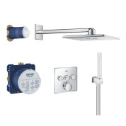 Душевая система GROHE Grohtherm SmartControl с душевым гарнитуром и верхним душем Rainshower SmartActive Cube 310, хром