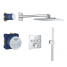 Душевая система GROHE Grohtherm SmartControl с душевым гарнитуром и верхним душем Rainshower SmartActive Cube 310, хром