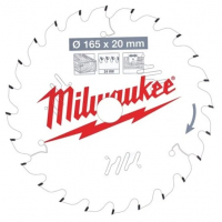 Пильный диск для циркулярной пилы по алюминию Milwaukee 165x20x1,6x52 скошенные зубья (1 шт)