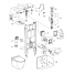 Система инсталляции GROHE Solido Compact, набор 4 в 1 с подвесным унитазом Lecico Serel и панелью смыва Nova Cosmopolitan, хром 