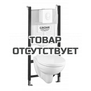 Система инсталляции GROHE Solido Compact, набор 4 в 1 с подвесным унитазом Lecico Perth и панелью смыва Skate Air 