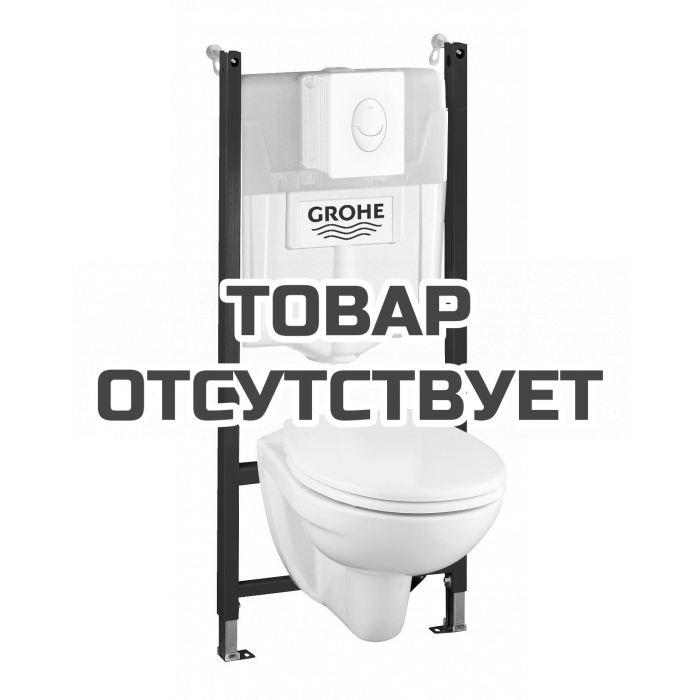 Система инсталляции GROHE Solido Compact, набор 4 в 1 с подвесным унитазом Lecico Perth и панелью смыва Skate Air 