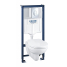 Система инсталляции GROHE Solido Perfect, набор 4 в 1 с подвесным унитазом Lecico Perth и панелью смыва Skate Air 