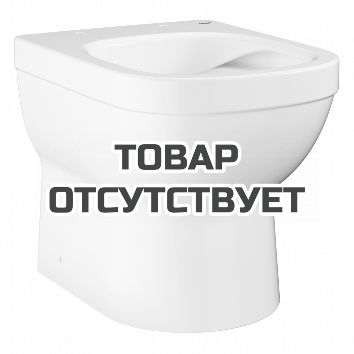 Унитаз напольный приставной безободковый GROHE Euro Ceramic с гигиеническим покрытием (без сиденья) альпин-белый 