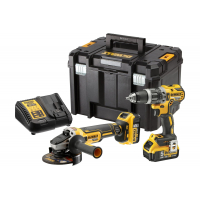 Набор: ударная дрель-шуруповерт DCD796 и углошлифмашина DCG405