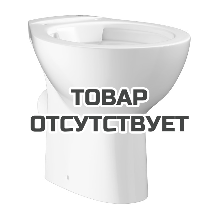 Унитаз напольный безободковый GROHE Bau Ceramic, горизонтальный выпуск (без сиденья), альпин-белый (39430000)
