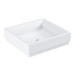 Раковина GROHE Cube Ceramic, свободностоящая, без перелива 50 см, альпин-белый 