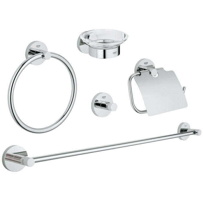 Набор аксессуаров 5 в 1, GROHE Essentials, хром