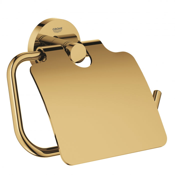 Держатель для туалетной бумаги с крышкой GROHE Essentials, холодный рассвет глянец (40367GL1)