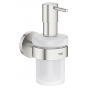 Дозатор жидкого мыла GROHE Essentials с держателем, суперсталь 