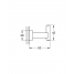 Крючок для банного халата GROHE Essentials Cube, темный графит матовый 