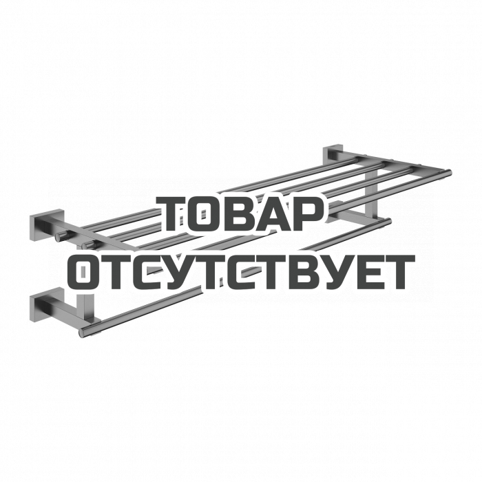 Полка для полотенец с дополнительной горизонтальной штангой GROHE Essentials Cube, 600 мм, темный графит матовый 