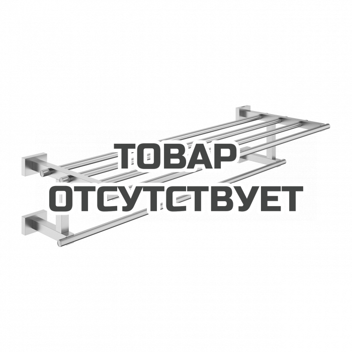 Полка для полотенец с дополнительной горизонтальной штангой GROHE Essentials Cube, 600 мм, cуперсталь 