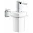 Дозатор жидкого мыла GROHE Grandera керамический, с держателем, хром 