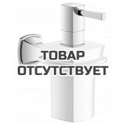 Дозатор жидкого мыла GROHE Grandera керамический, с держателем, хром/золото 