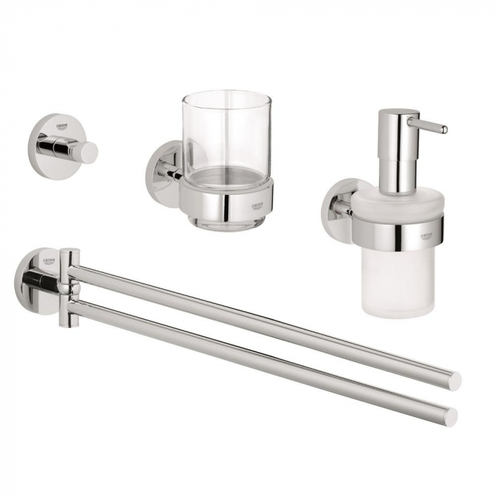 Набор аксессуаров GROHE Essentials New 4 в 1, хром 