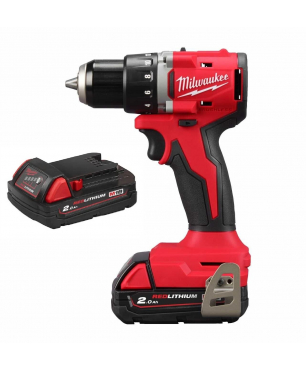 Аккумуляторная компактная дрель-шуруповерт Milwaukee M18 BLDDRC-202C