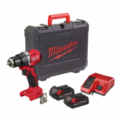 Аккумуляторная компактная ударная дрель-шуруповерт Milwaukee M18 BLPDRC-202C
