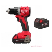 Аккумуляторная компактная дрель-шуруповерт Milwaukee M18 BLDDRC-422C
