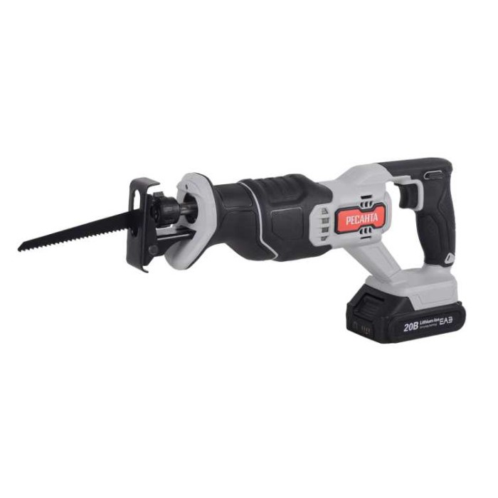 Сабельная пила аккумуляторная Ресанта АСП-20Li ЕА+ (в комплекте 1 АКБ и ЗУ)