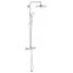 Душевая система с термостатом для ванны GROHE Euphoria 260, душевая штанга 1016 мм