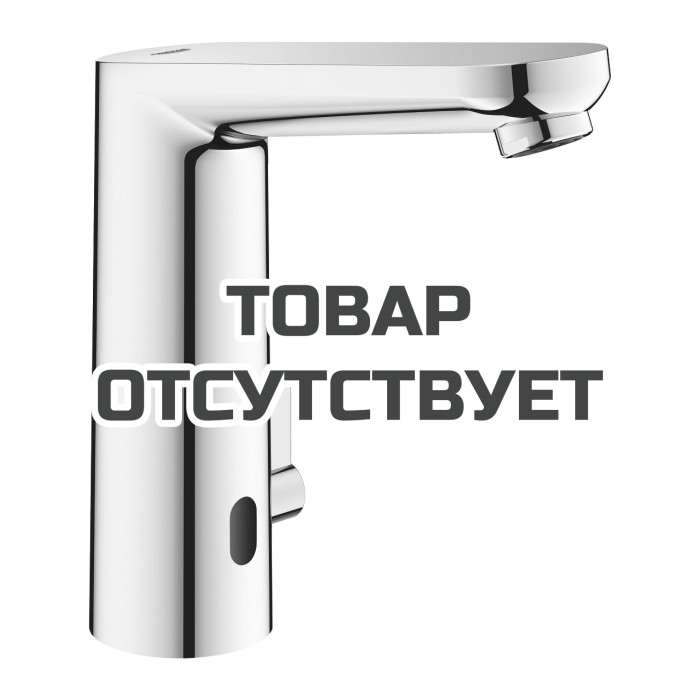 Смеситель для раковины GROHE Eurosmart Cosmopolitan E инфракрасный, с регулировкой температуры, L-Size, питание от батареи 6V, хром