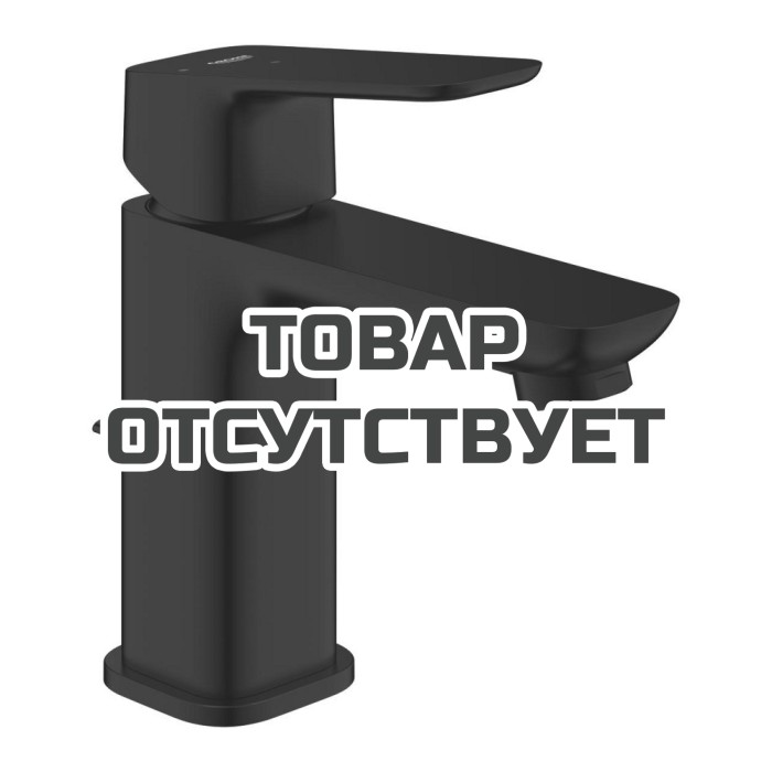 Смеситель для раковины GROHE Cubeo с донным клапаном, S-size, черный матовый