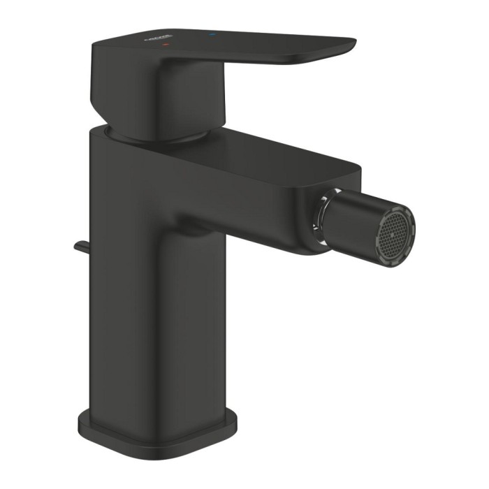 Смеситель для биде GROHE Cubeo с донным клапаном, S-size, черный матовый (1018102430)