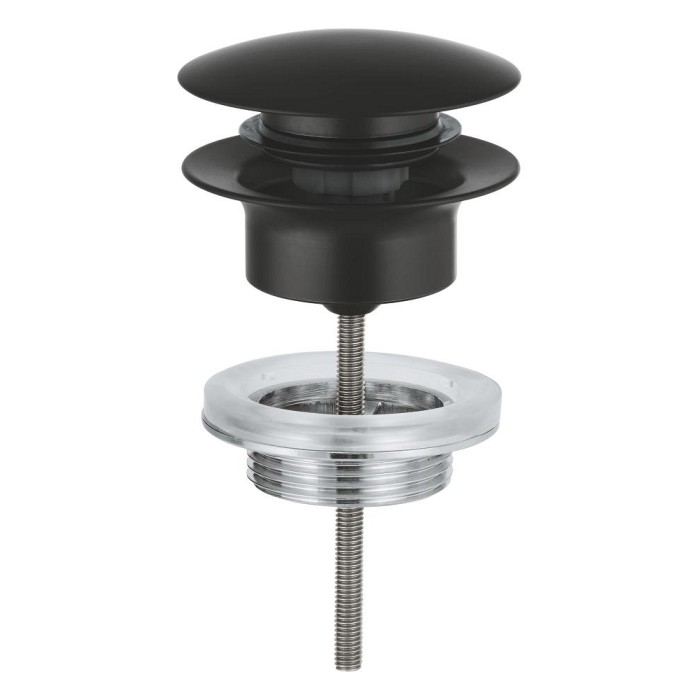 Донный клапан для раковины GROHE Push-Open, матовый черный