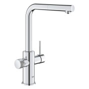 Смеситель для кухонной мойки GROHE Blue Pure Minta с функцией фильтрации, без фильтра в комплекте, хром (30590000)