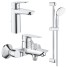 Готовый комплект для ванной комнаты GROHE BauEdge, хром (1000180)