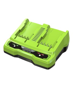 Быстрое зарядное устройство на 2 слота GREENWORKS G40UC8, 40V