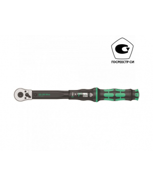 Динамометрический ключ WERA Click-Torque B 2 с трещоткой с реверсом, 3/8" X 20-100 Nm