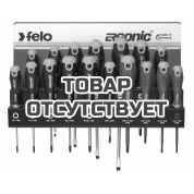 Набор отверток Felo SL/PZ/PH/Tx Ergonic и отверток VDE на стальной стойке, 17 шт 