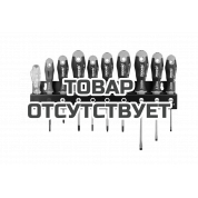 Набор отверток Felo SL/PZ/Tx Ergonic, отвертка VDE и отвертка тестер-сети на стальной стойке, 10 шт 