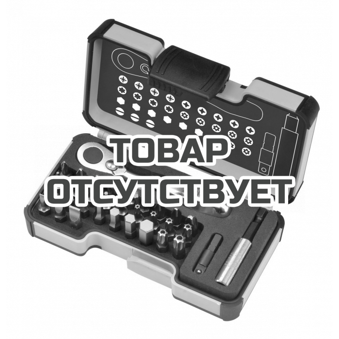 Набор бит Felo SL/PH/PZ/Tx/HEX/TxTR/BH/MS с мини трещоткой в кейсе, 33 шт 