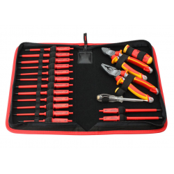 Набор диэлектрических стержней, рукоятки E-SMART, бокорезов и плоскогубцев Felo с отверткой тестером сети в сумке, 19 шт