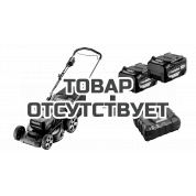 Газонокосилка аккумуляторная Metabo RM 36-18 LTX BL 46 + 2 АКБ 5.2 Ач + ЗУ ASC 55