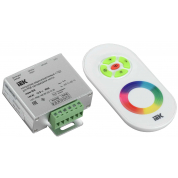 Контроллер IEK с ПДУ (радио, RGB, 3 канала, 12В, 4А, 144Вт, белый)