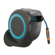 Катушка со шлангом настенная автоматическая Gardena RollUp M 20 м голубой