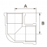 Уголок латунный переходной с внутренней резьбой 3/4"х1/2”