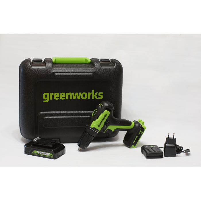 Гринворкс 24v. GREENWORKS gd24dd35k2. GREENWORKS шуруповерт 24v. Батарея GREENWORKS 24v. Пластиковый кейс GREENWORKS.