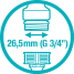 Штуцер Gardena Anti-Splash 26,5 мм (G 3/4")