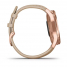 Умные часы розовое золото PVD 18K со светло-песочным ремешком из итальянской кожи Garmin Vivomove Luxe