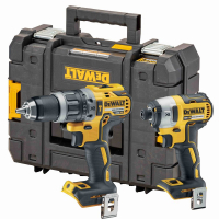 Набор электроинструмента DEWALT DCK266NT, 18 В: ударная дрель-шуруповерт DCD796 и ударный шуруповерт DCF887, без АКБ и ЗУ, в кейсе TSTAK, (DCK266NT-XJ)